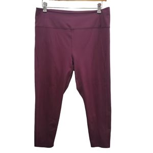Girlfriend Collective #4008 Size 3X Crop Leggings Burgundy Plum Purple EUC
